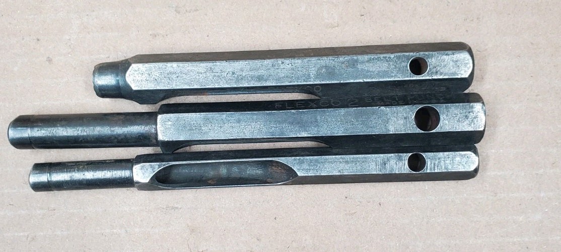 3 Vintage FLEXCO 1, 2 Belt Punches