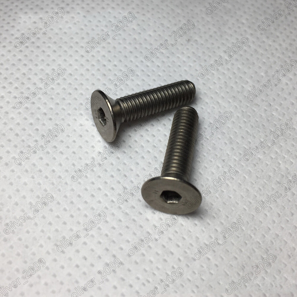 Titanium GR2 Hex Socket Bolt Countersunk Flat Head Screws M2 M2.5 M3 M4 M5 M6 M8