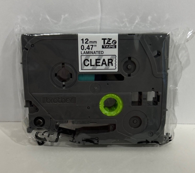 Brother TZE 12mm .47″ Laminated Label Tape Clear
