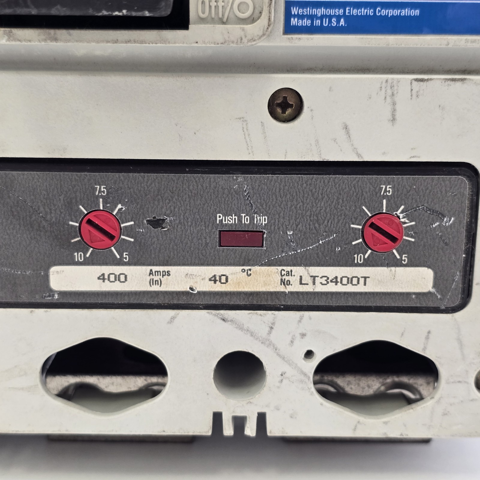 Westinghouse LD3600F Bolt On Circuit Breaker 400A 600VAC 250VDC 3P LT3400T