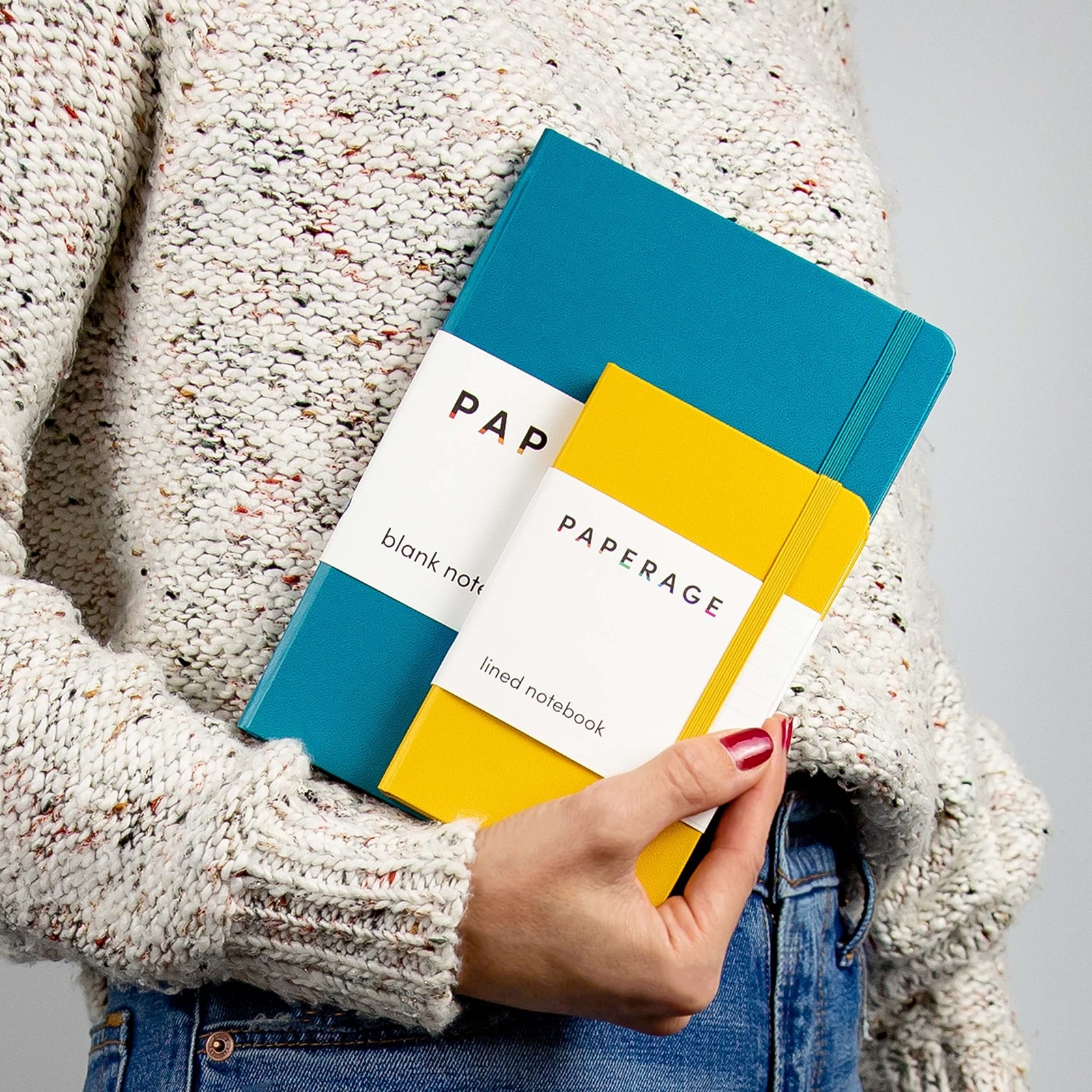 PAPERAGE Lined Pocket Journal Notebook, 2 Pack, (Dark Green), 160 Pages, Smal…