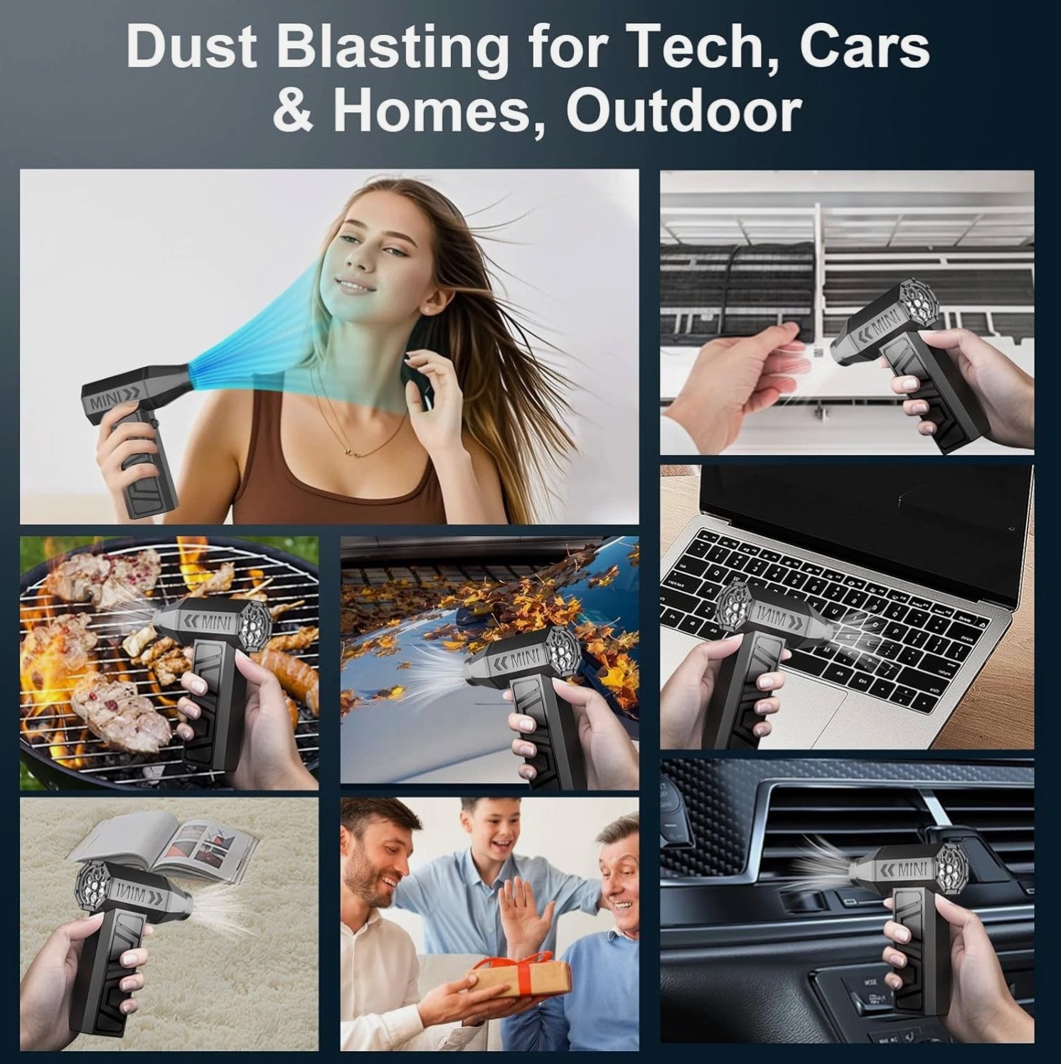 130000RPM Turbo Jet Blower Powerful Air Duster Brushless Fan Cleaner Tool