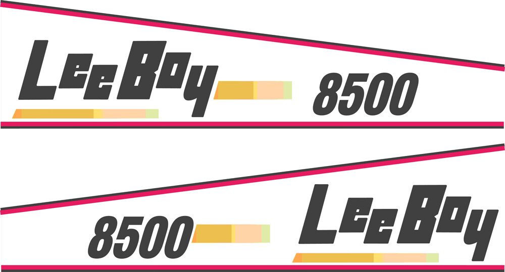 Leeboy 8500 Decal Kit- Very high quality aftermarket decals
