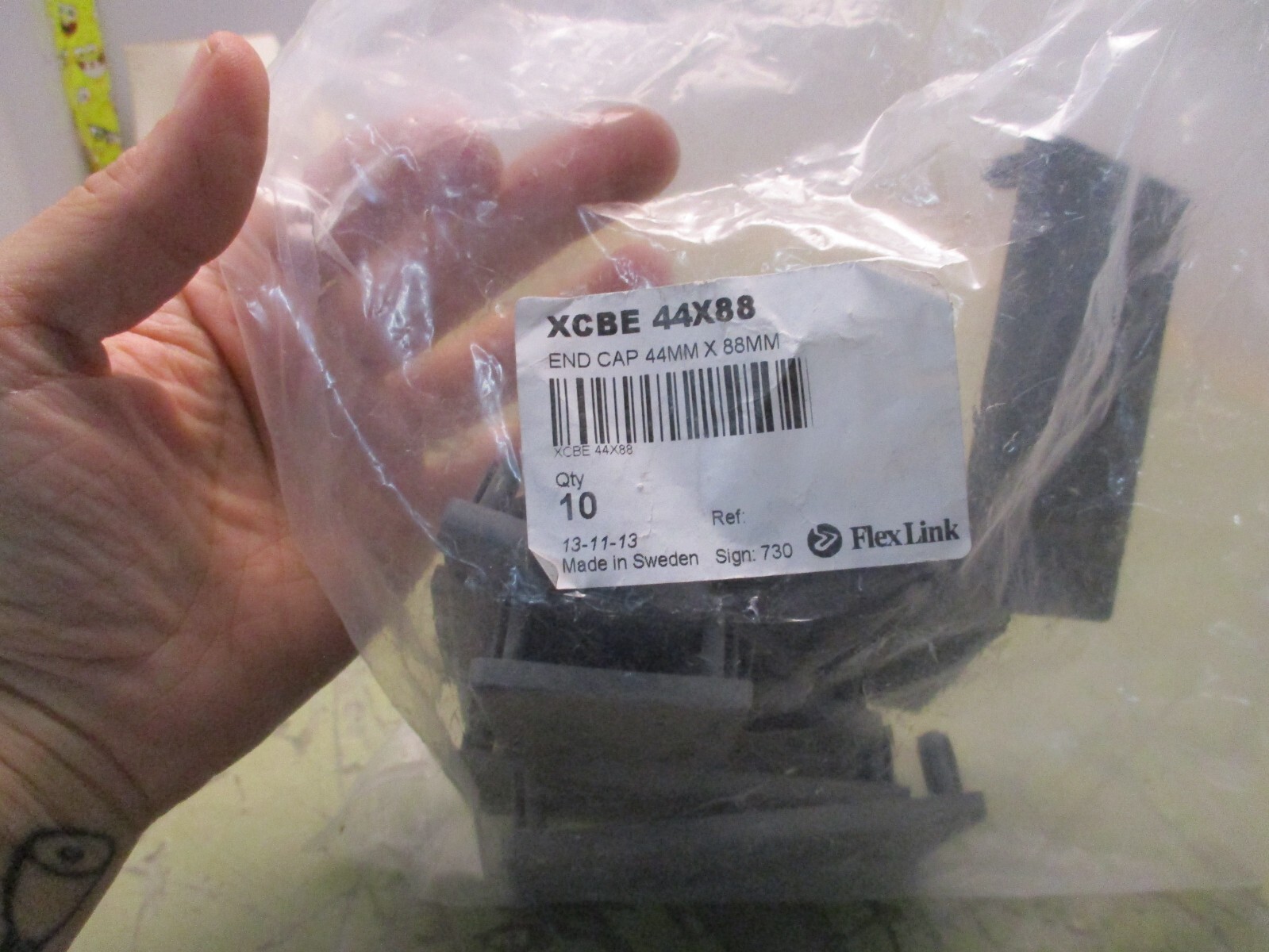 Bag of 10 Flexlink XCBE 44×88 44mm x 88mm End Caps [4*D-8]