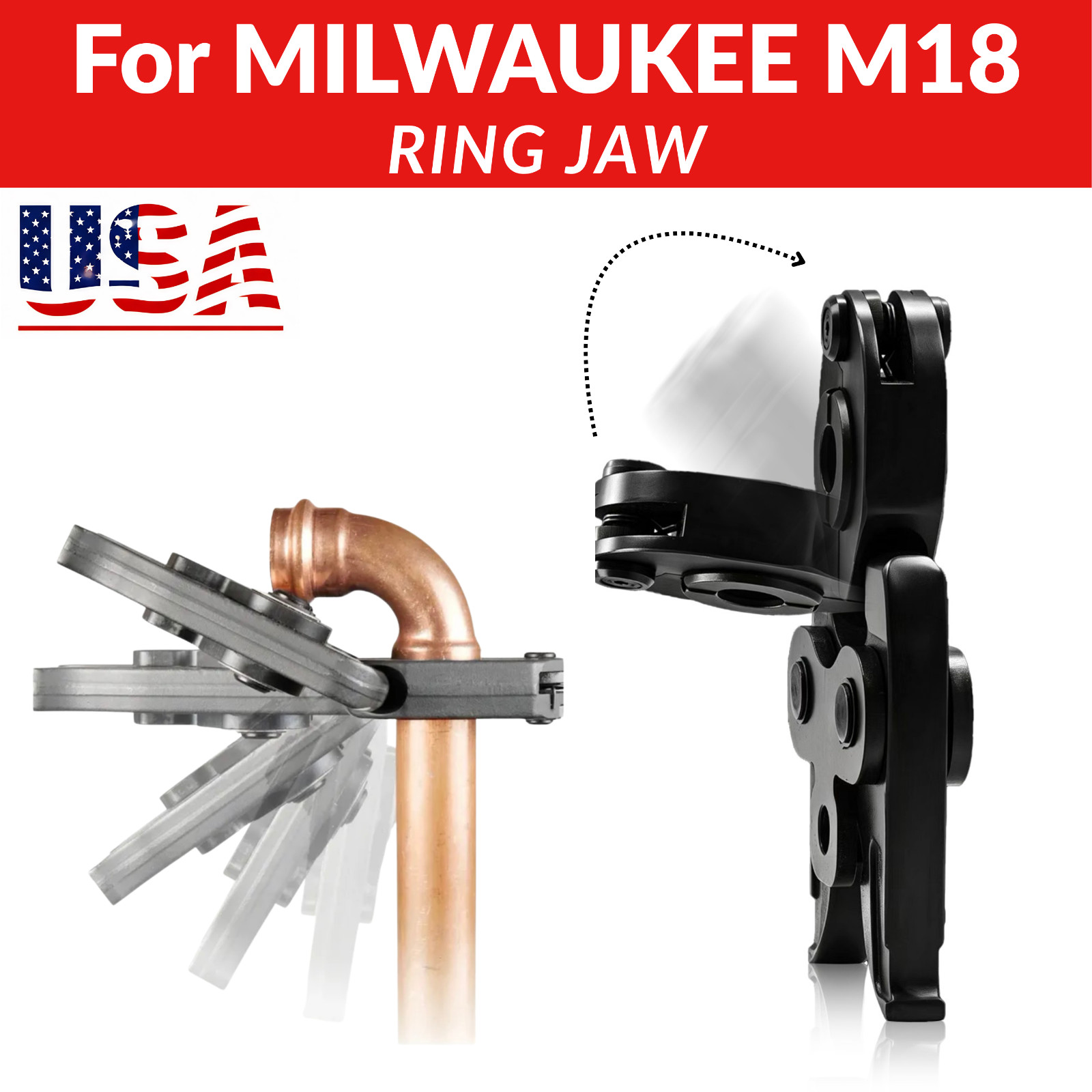 32KN Press Jaw Kit Fits Milwaukee M18 ProPress CTS Copper Fittings 1/2″-1-1/4″