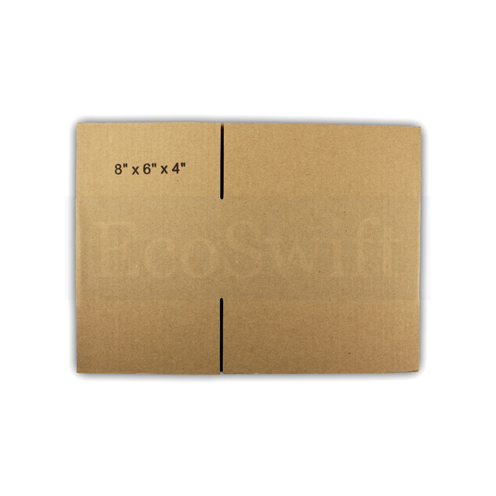 1-Box 8x6x4 EcoSwift Cardboard Packing Moving Shipping Box Corrugated Carton