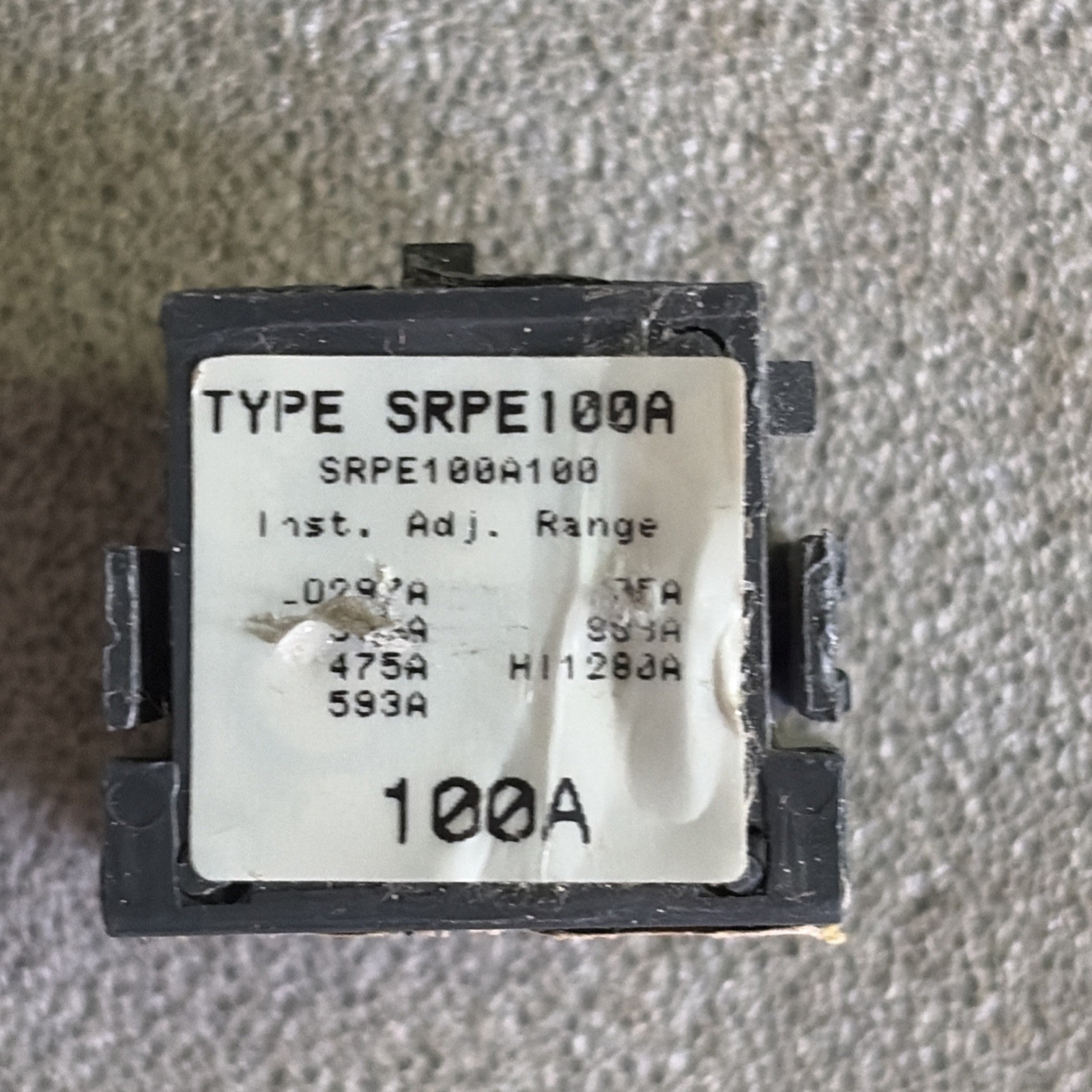 General Electric GE SRPE100A100 Breaker Trip Unit 100A SED SID SIH SSEP used