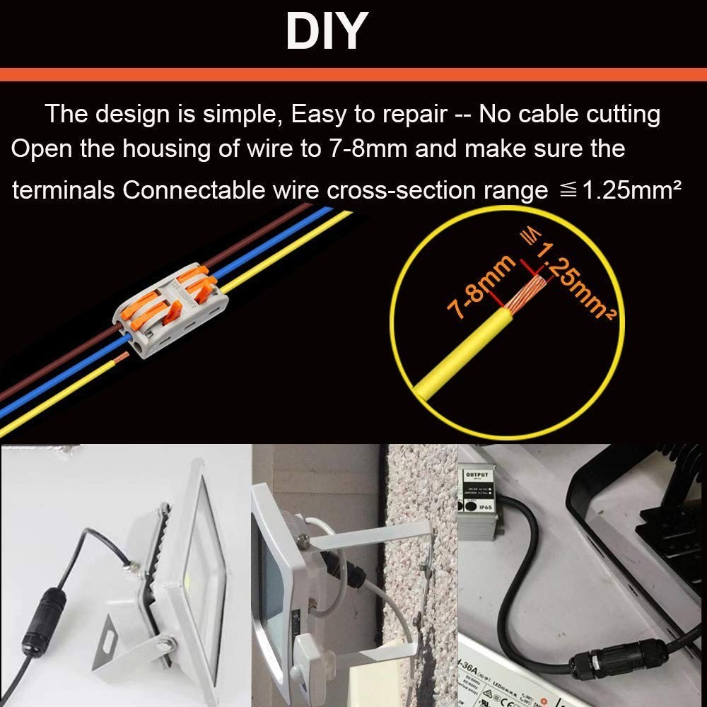 Heavy-Duty Outdoor Junction Box for 2-Core & 3-Core Connections (2-Pack)
