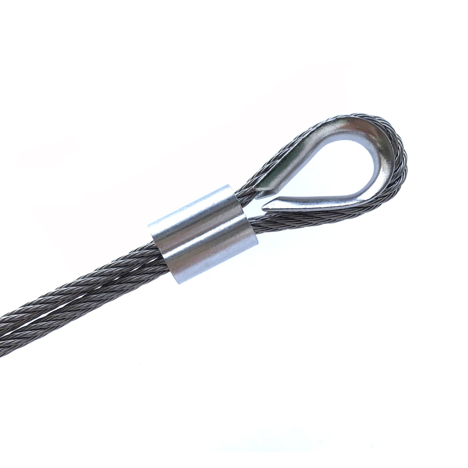 50 PCS M3 Stainless Steel Thimbles for 1/8 Inches Diameter Wire Rope