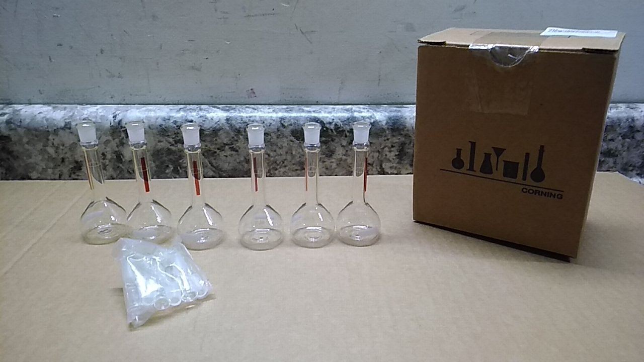 Pyrex 5660-25 6 Pk 25 mL Capacity Glass Volumetric Flask