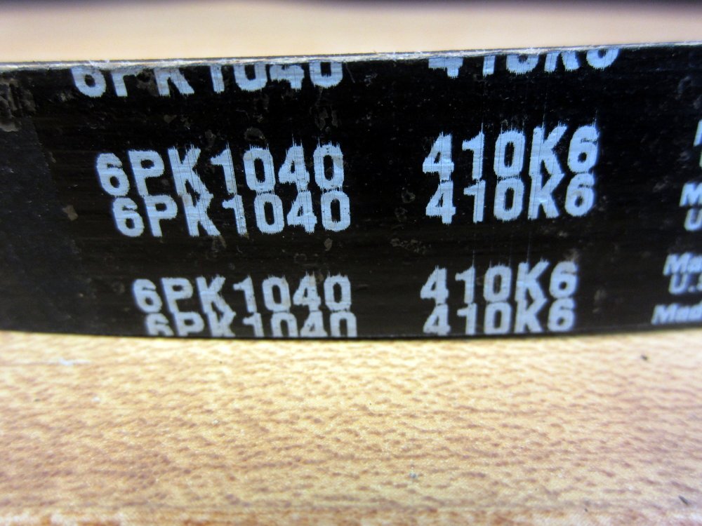 Part 410K6 Serpentine Belt 6PK1040