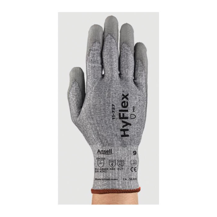 HyFlex Cut Resistant Knit Gloves Size 9 with Coating & Hppe-Nylon Liner 11727090