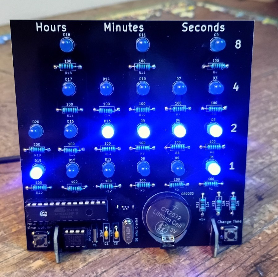Binary Clock Kit DIY Solder Power Of 2 Clock