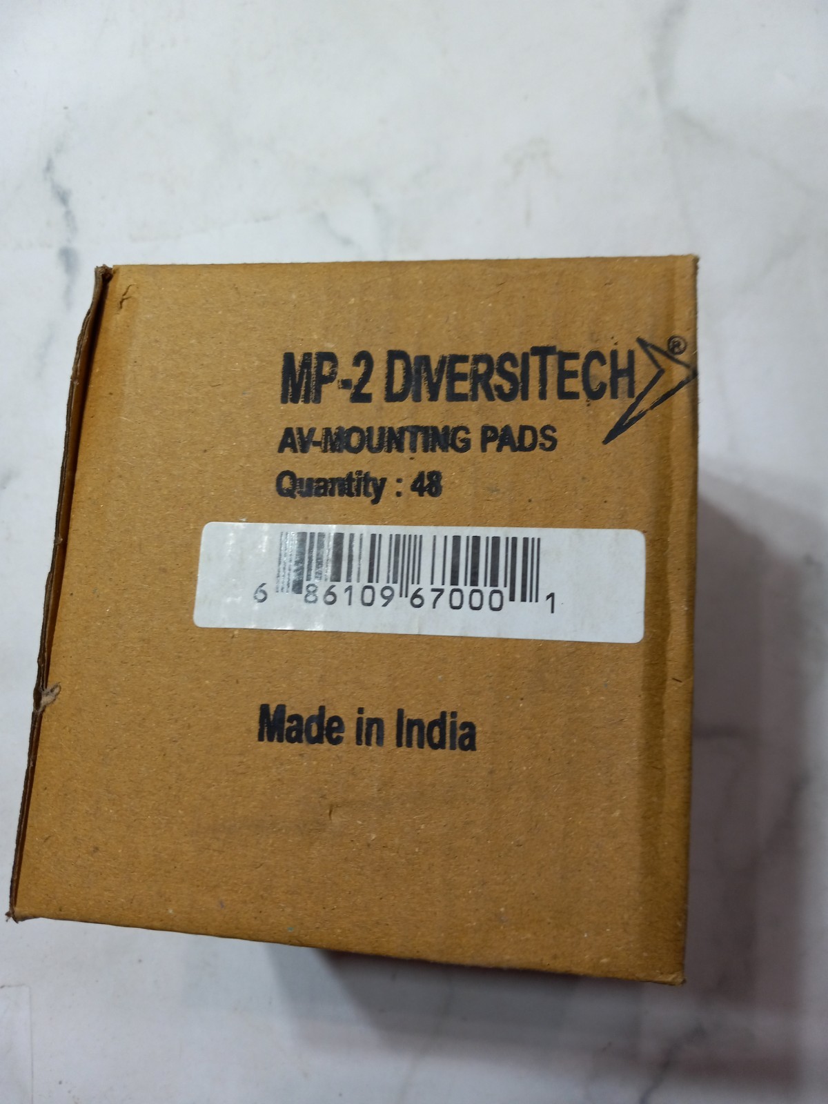 DIVERSITECH MP-2 ANTI-VIBRATION Rubber PAD 2″ x 2″ x 3/8″ Pack of 48