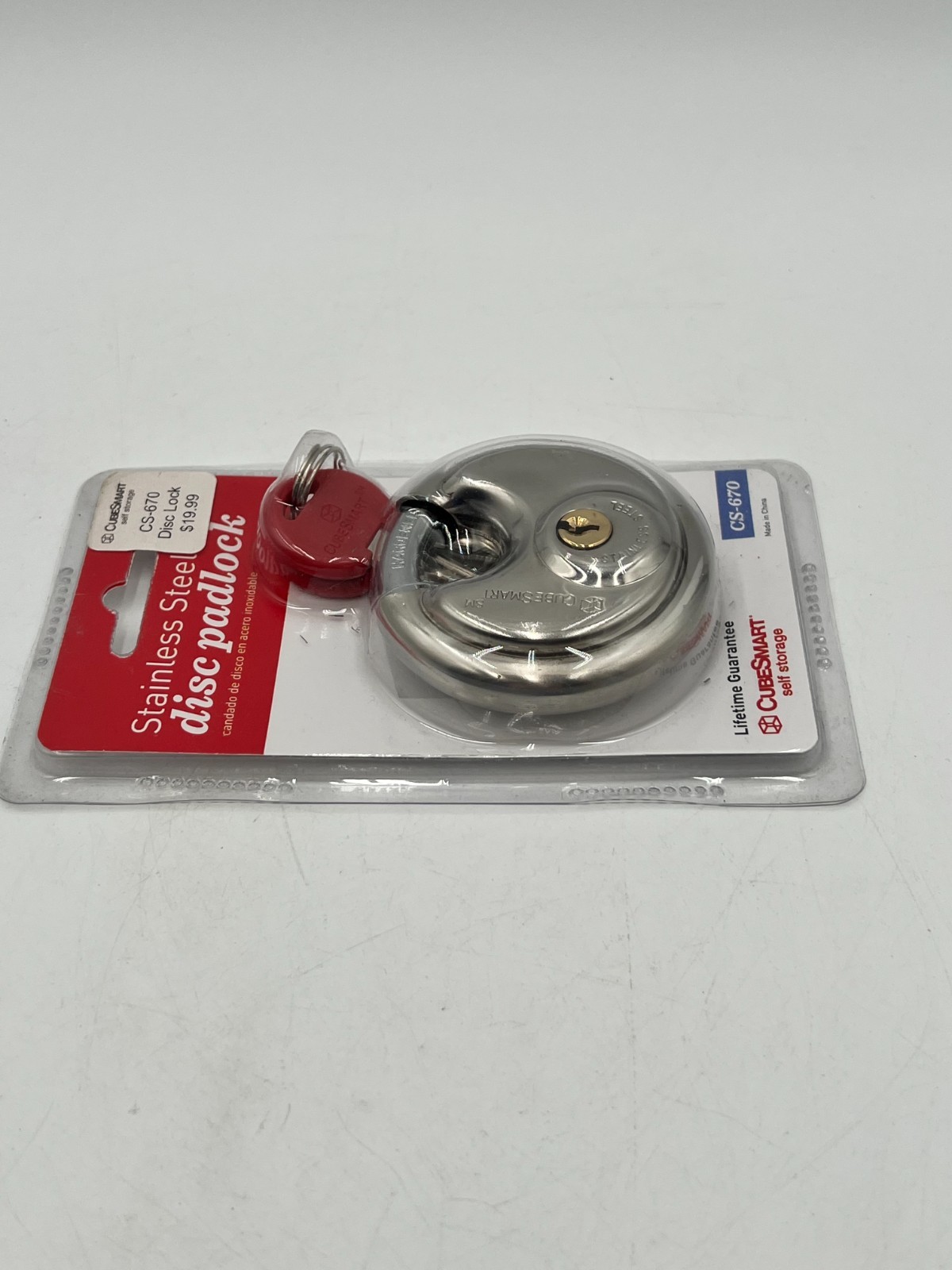 Heavy Duty Disc Padlock 2.75″ Stainless Steel Shed Gate Trailer Lock NEW