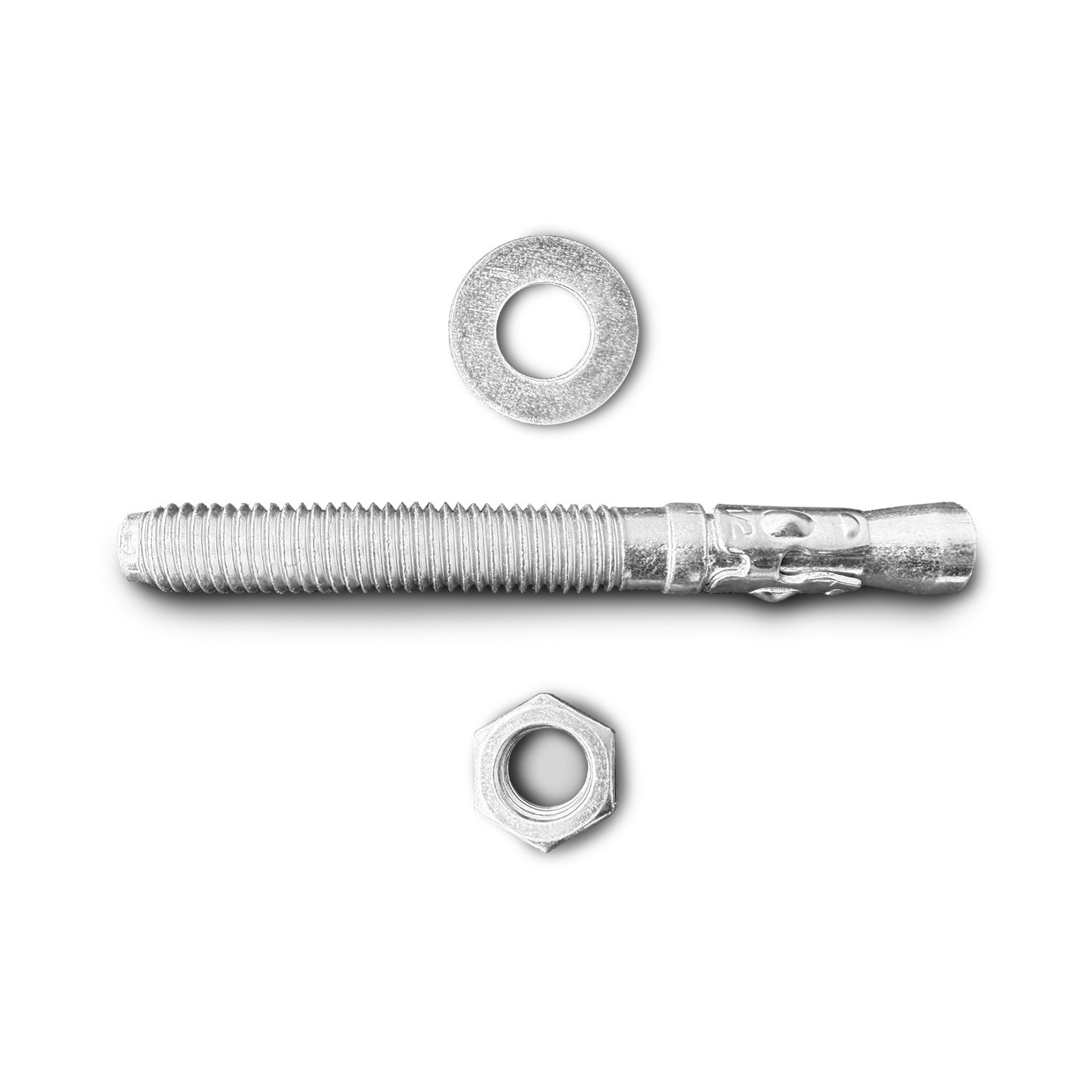 50-Pack 1/2″ x 4-1/2″-inch Zinc Wedge Expansion Concrete Anchor Bolts