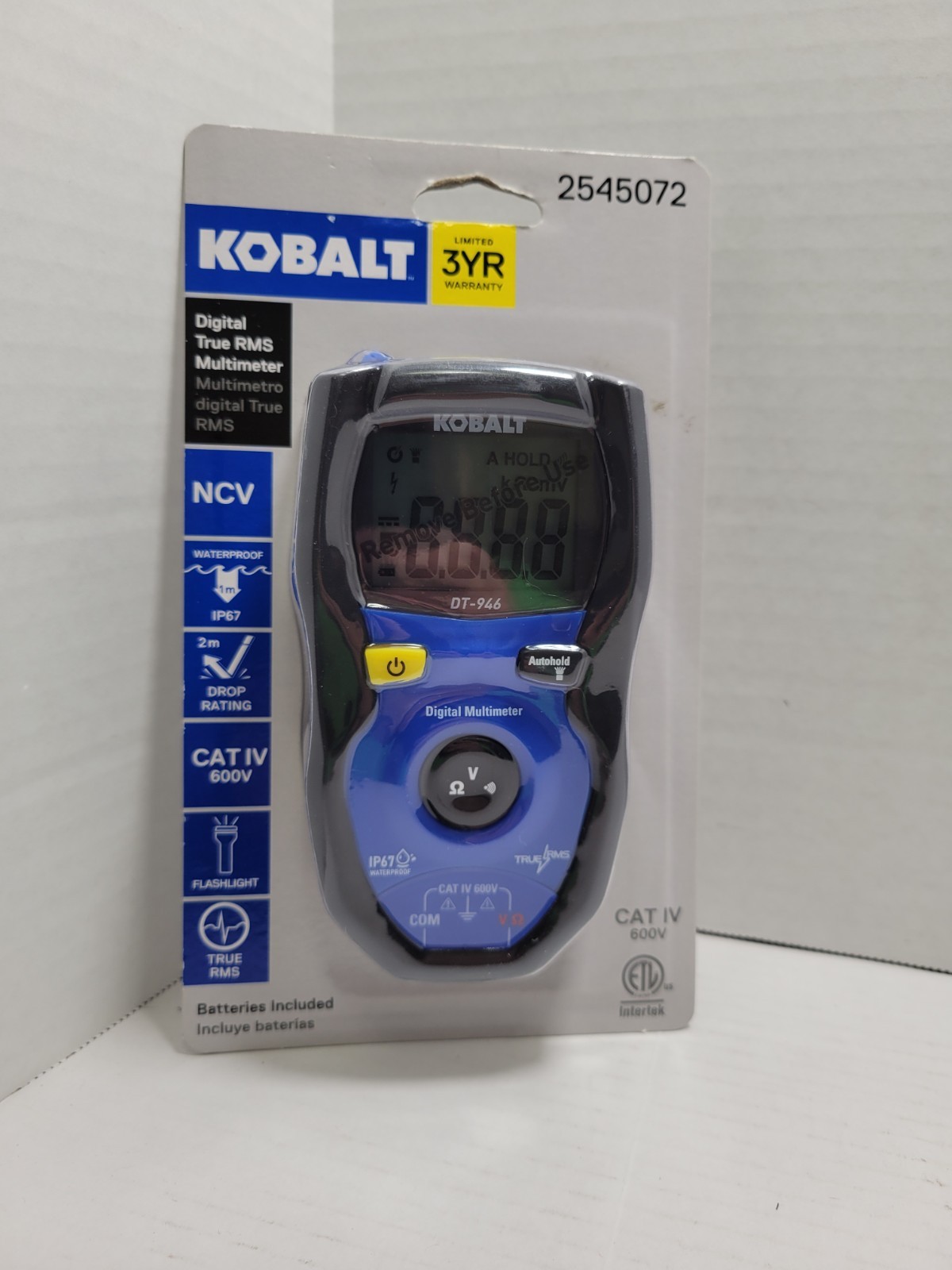 KOBALT DT-946 2545072 DIGITAL TRUE RMS MILTIMETER CAT IV 600V IP67 – NEW!