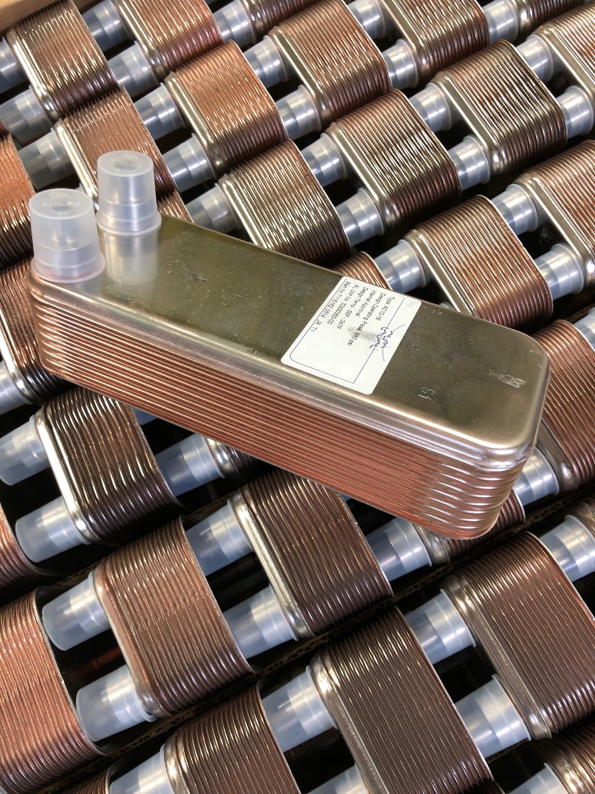 NEW, ALPHA LAVAL, AC10-16, BRAZED PLATE HEAT EXCHANGER, -58 – 347F, R410A. (41C)