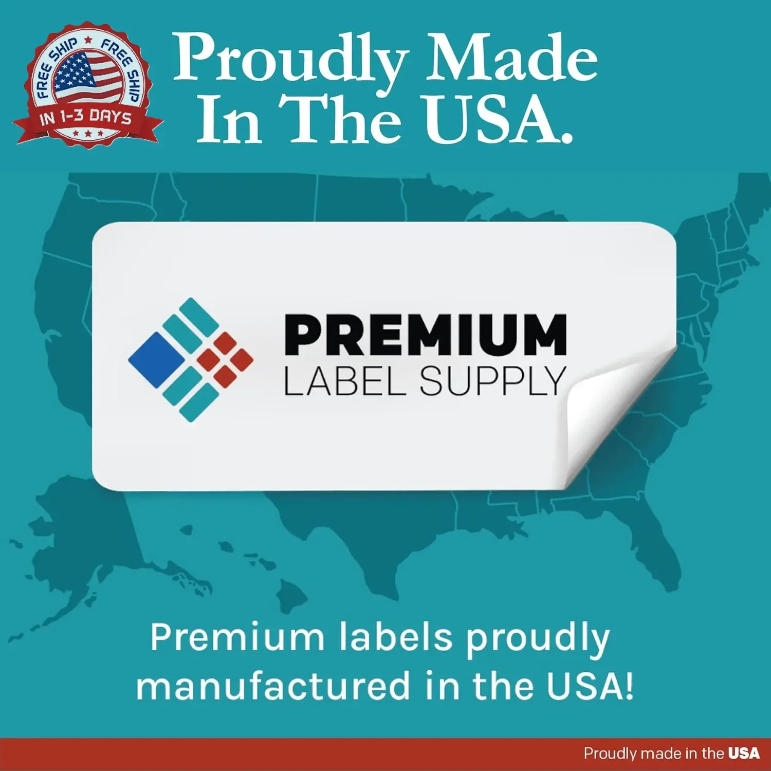 Premium Label Supply White Sticker Square Labels with Bleed – 2″ x 2″ – Laser/In