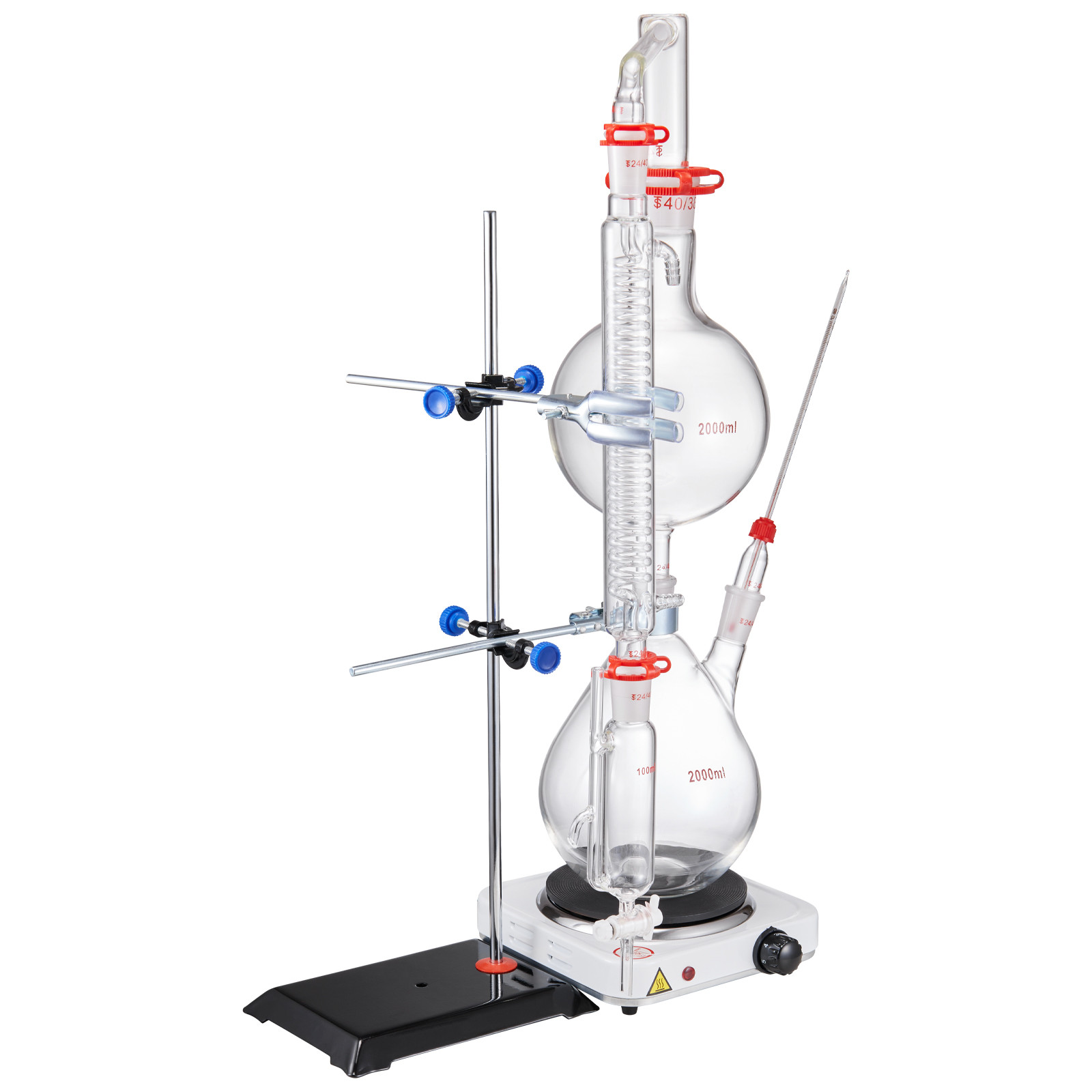 VEVOR Essential Oil Distillation Kit 2000ml Distillation Apparatus 28 pcs Set