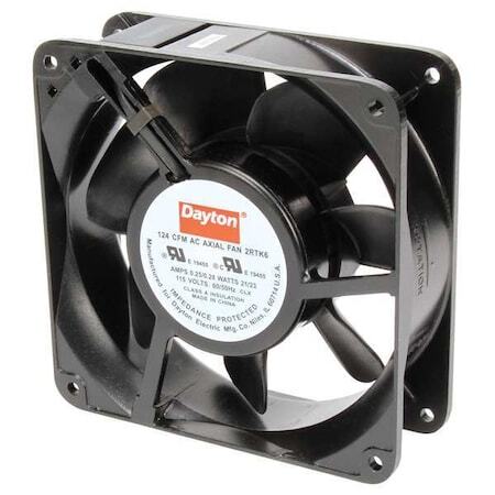 Dayton 2Rtk6 Axial Fan, Square, 115V Ac, 1 Phase, 124 Cfm, 4 11/16 In W.