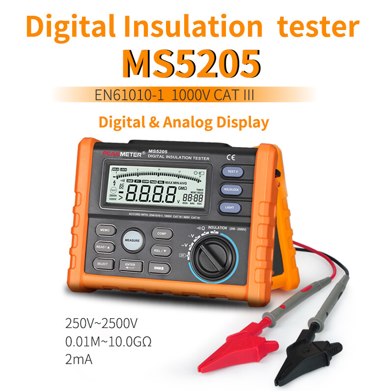 Insulation Resistance Tester Analog and Digital 2500V MMEM Meter Multimeter