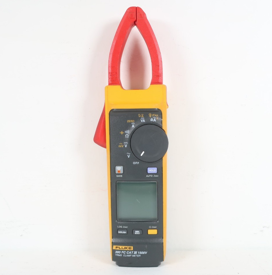 Fluke 393 FC True-RMS Clamp Meter CAT III 1500V w/ Test Leads & Accessories