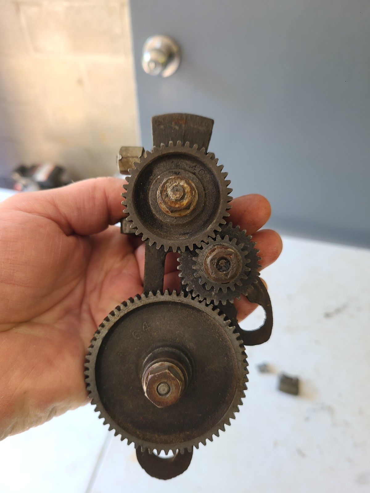 Atlas 618 6″ Lathe Lead Screw & Feed Gear Assembly L9-35x ??? See Details
