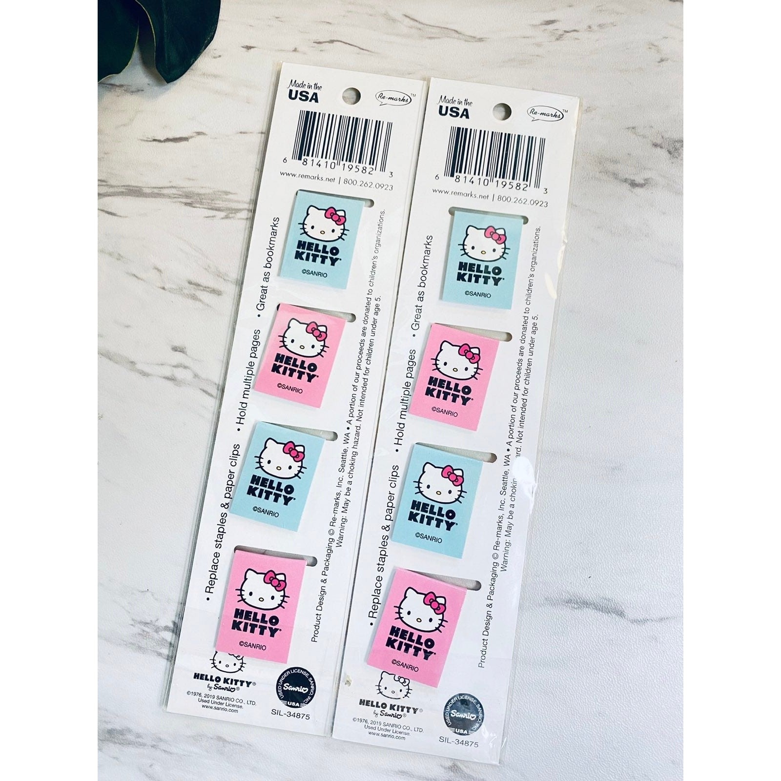 2 Sets Hello Kitty Egg Magnetic Bookmarker Page Clips NEW FREE SHIPPING