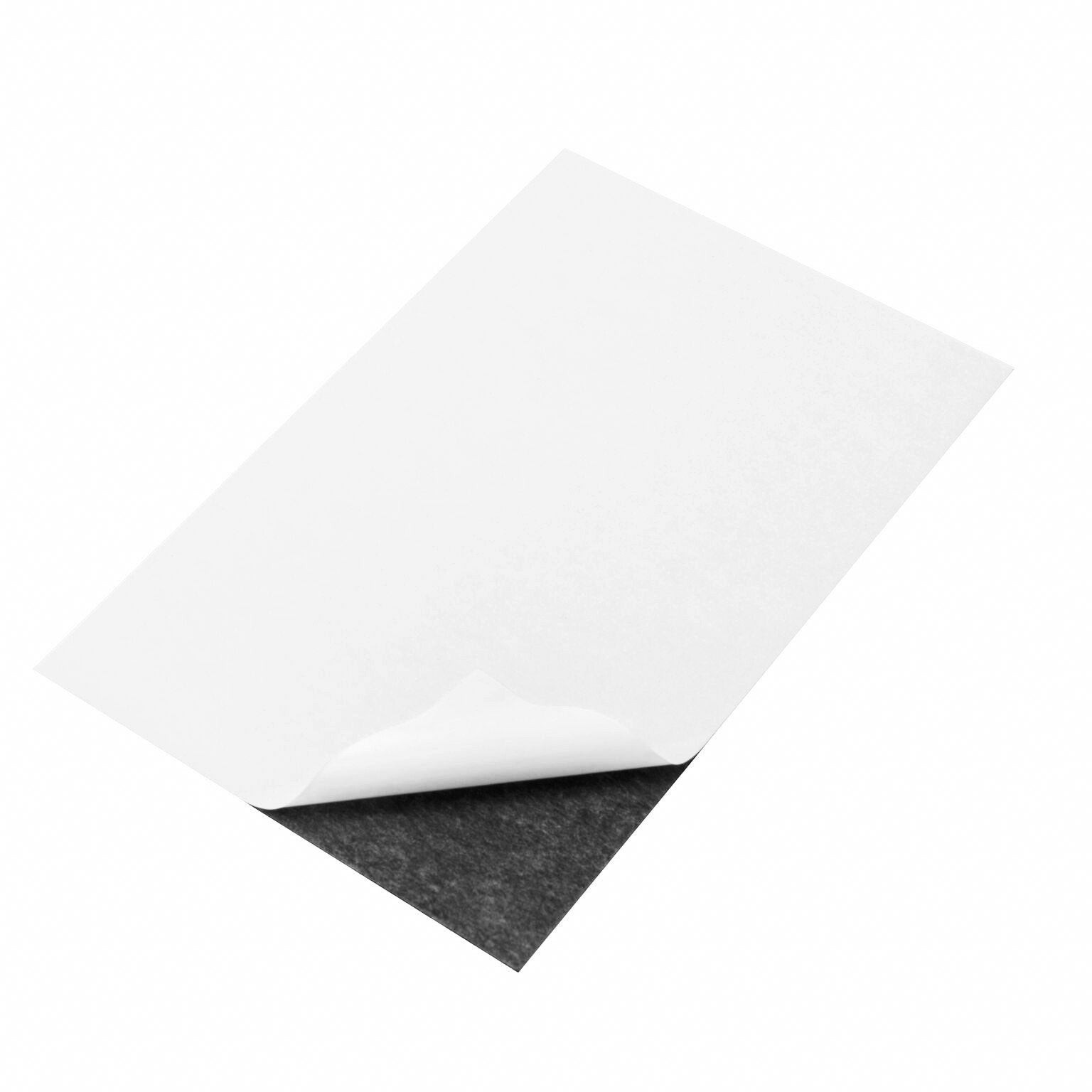 3.5 x 2 Inch Business Card Flexible Self-Adhesive Magnetic Sheets (100 Pieces)