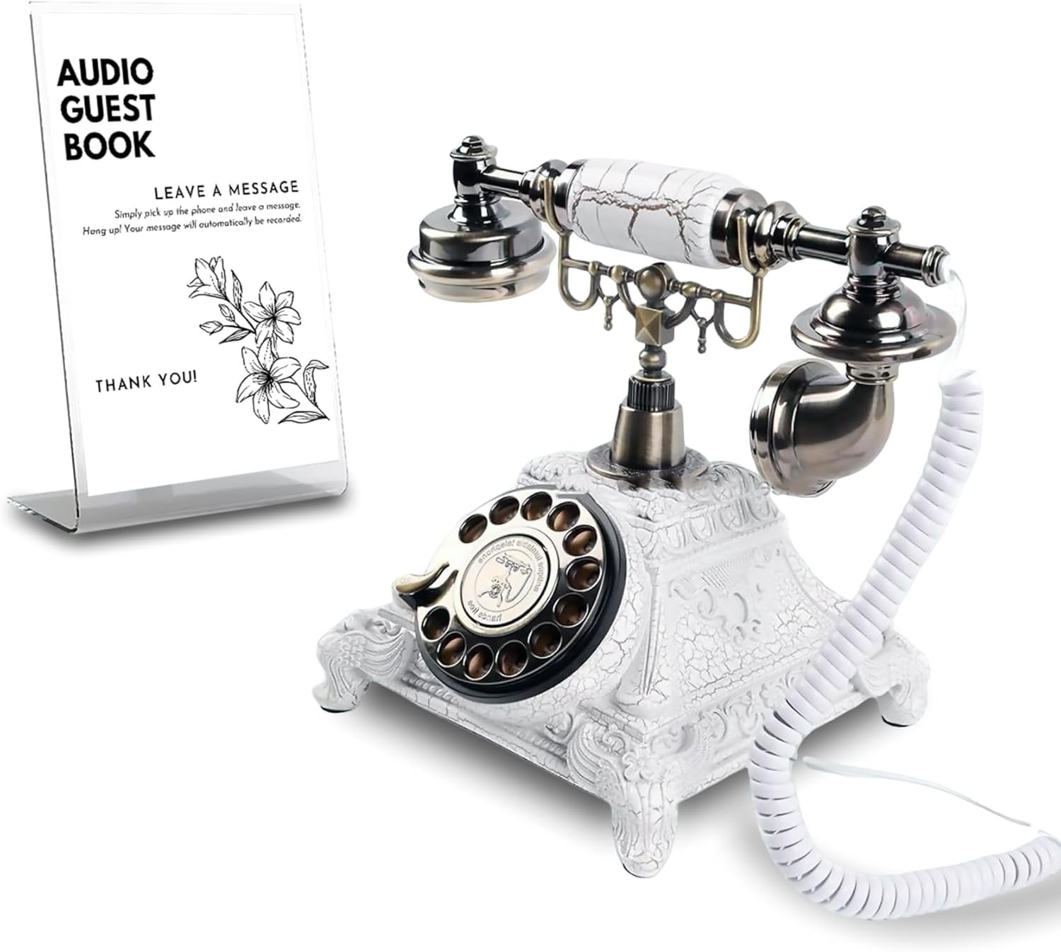 Vintage Retro Audio Guest Book Wedding Phone Record Guest Messages for Weddings