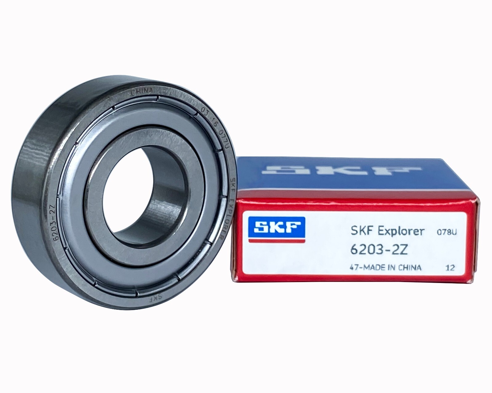 2PACK SKF Brand 6203-2Z 6203ZZ 17X40X12MM Double Metal Seal Bearings