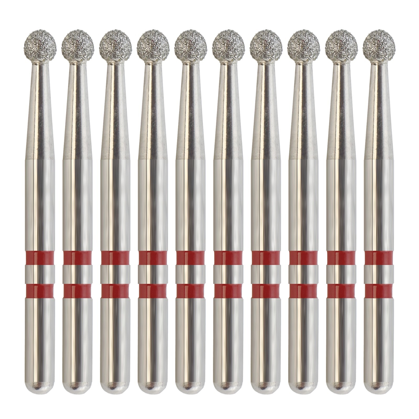 Zirconia Diamond Burs Friction Grip Egg Football Ball Round End Taper Cylinder