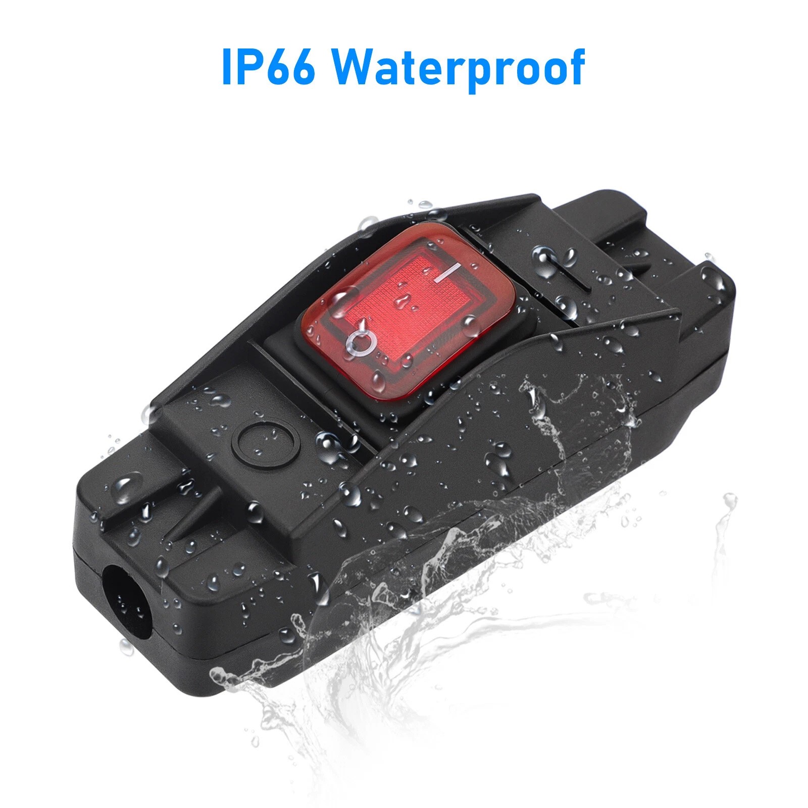 For High Power Lamp Appliance Waterproof Inline Switch ON OFF AC DC 12-250V