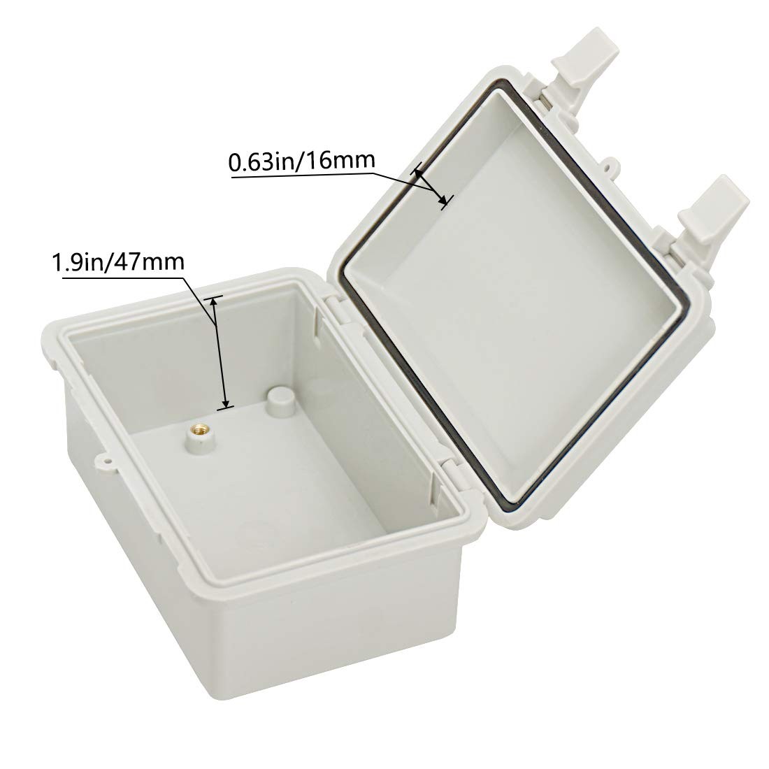 Gray Waterproof Electrical Junction Box Ip65 Industrial Enclosure 5.9X3.9 Inches
