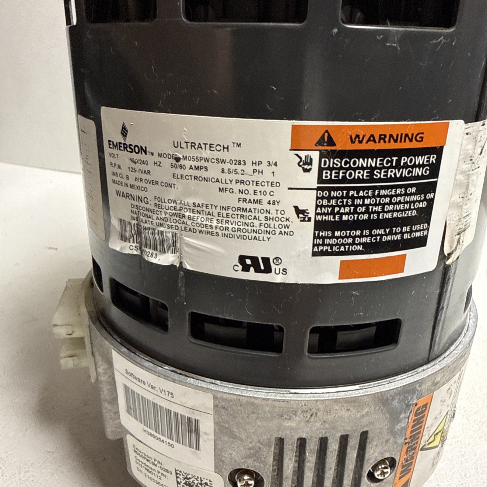 EMERSON ULTRATECH M055PWCSW-0283 HP 3/4 C10385405 H386042920 (AB 1144) B4