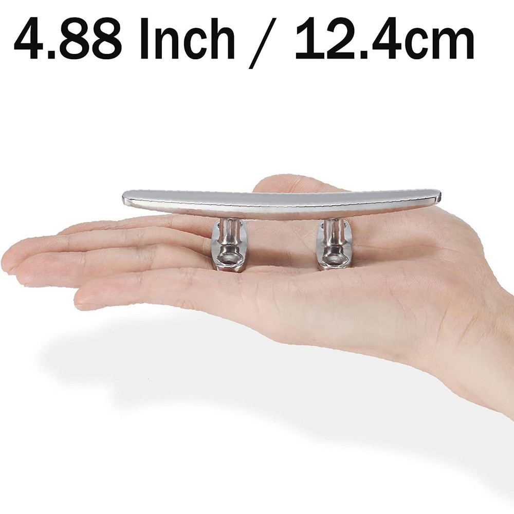 4/5/6/8 IN Rope Cleat Flat Top Boat Deck Cleat 316 SS Boat Cleat Open Base