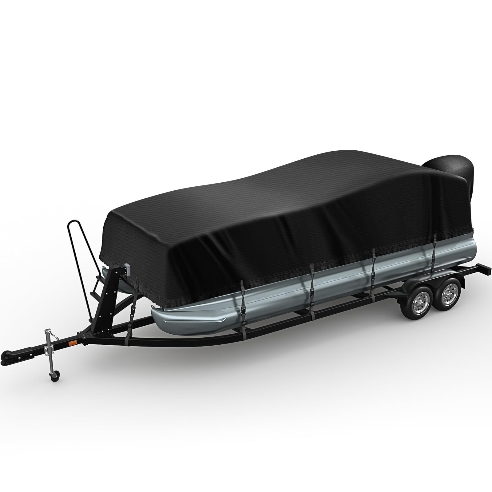 Pontoon Boat Cover 25-28ft, 1200D PU Heavy Duty Marine Grade Pontoon Cover wi…