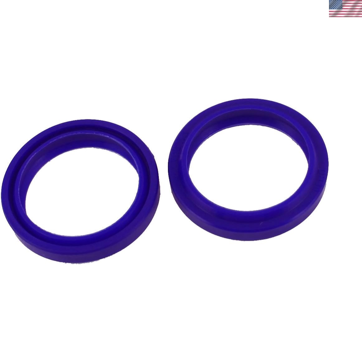 2 Pcs 30mm x 38mm x 5mm Blue PU Dust Resistant Oil Seal Gasket
