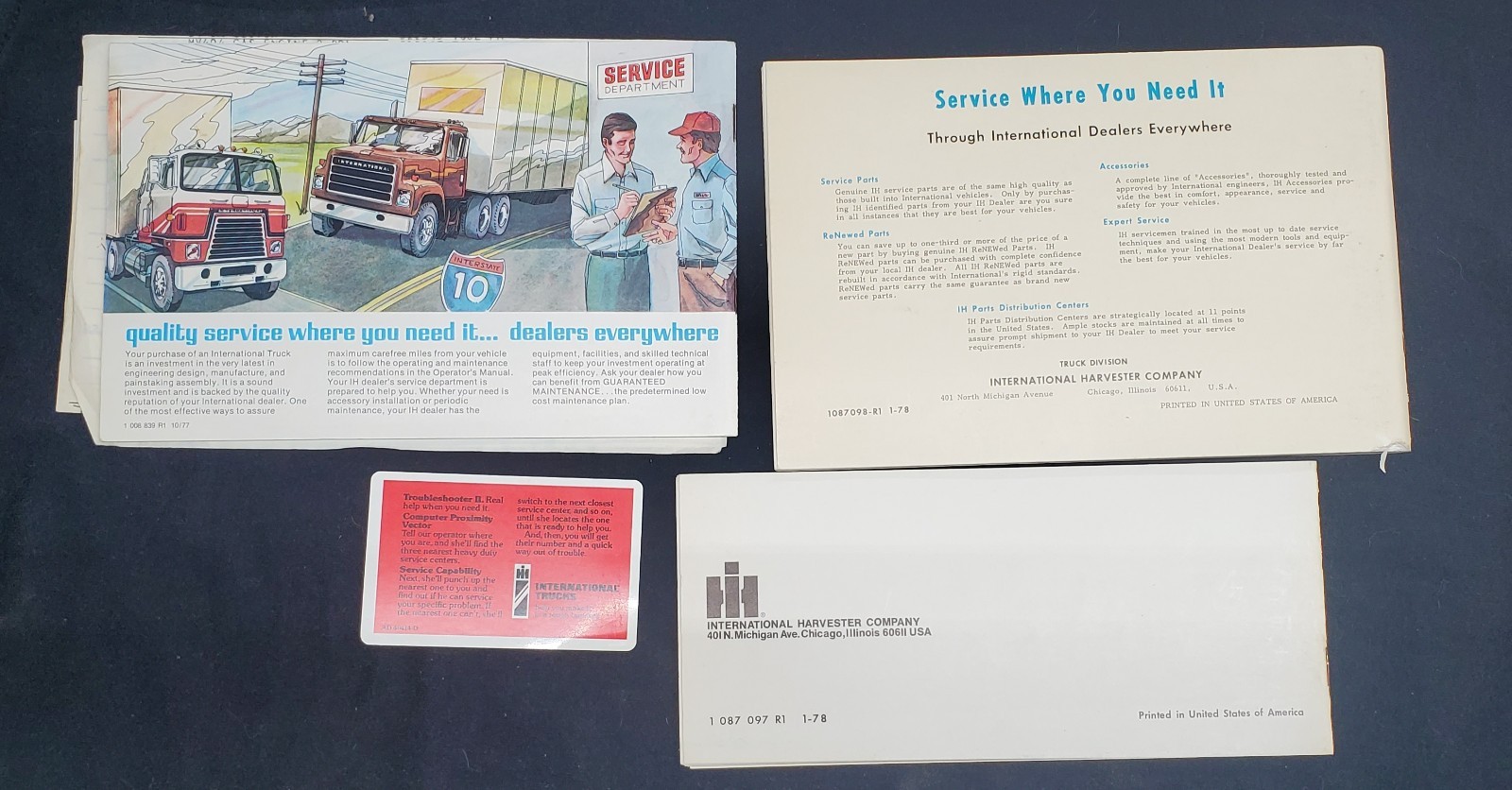 1978 Internatiinal Harvestor Operators Manual Cargostar/Loadstar.