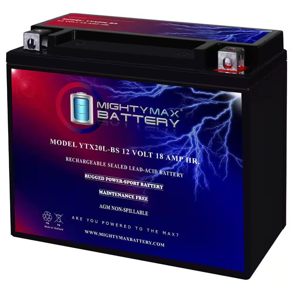 YTX20L-BS Battery for Harley-Davidson FLSTF Softail Fat Boy 1991-2014