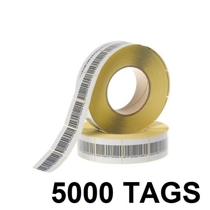 5000 PCS EAS CHECKPOINT® BARCODE SOFT LABEL TAG 8.2 4X 4 cm 1.57 X 1.57 inch