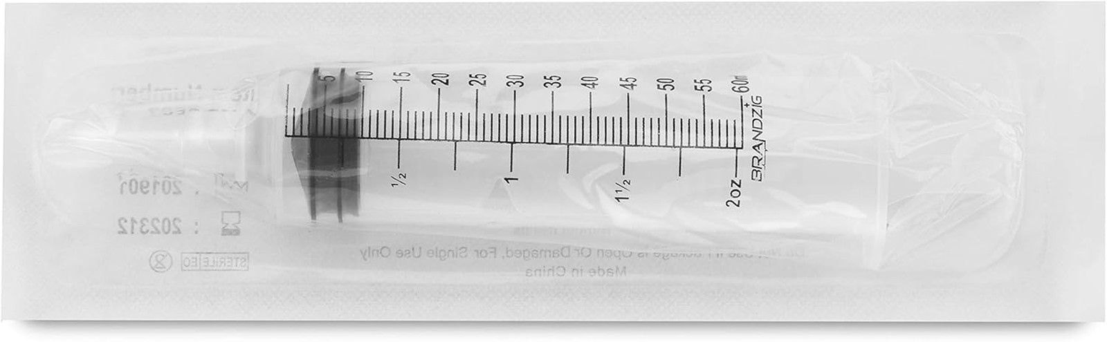 60Ml Catheter Tip Syringe with Cover 5 Pieces by Brandzig – Sterile Disposable