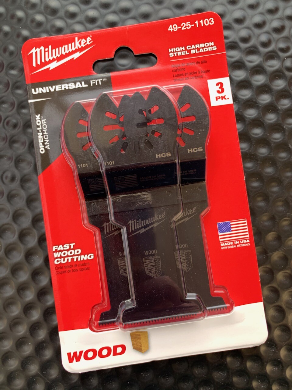 MILWAUKEE UNIVERSAL FIT OPEN-LOK ANCHOR OSCILLATING HIGH CARBON STEEL BLADES 3PC