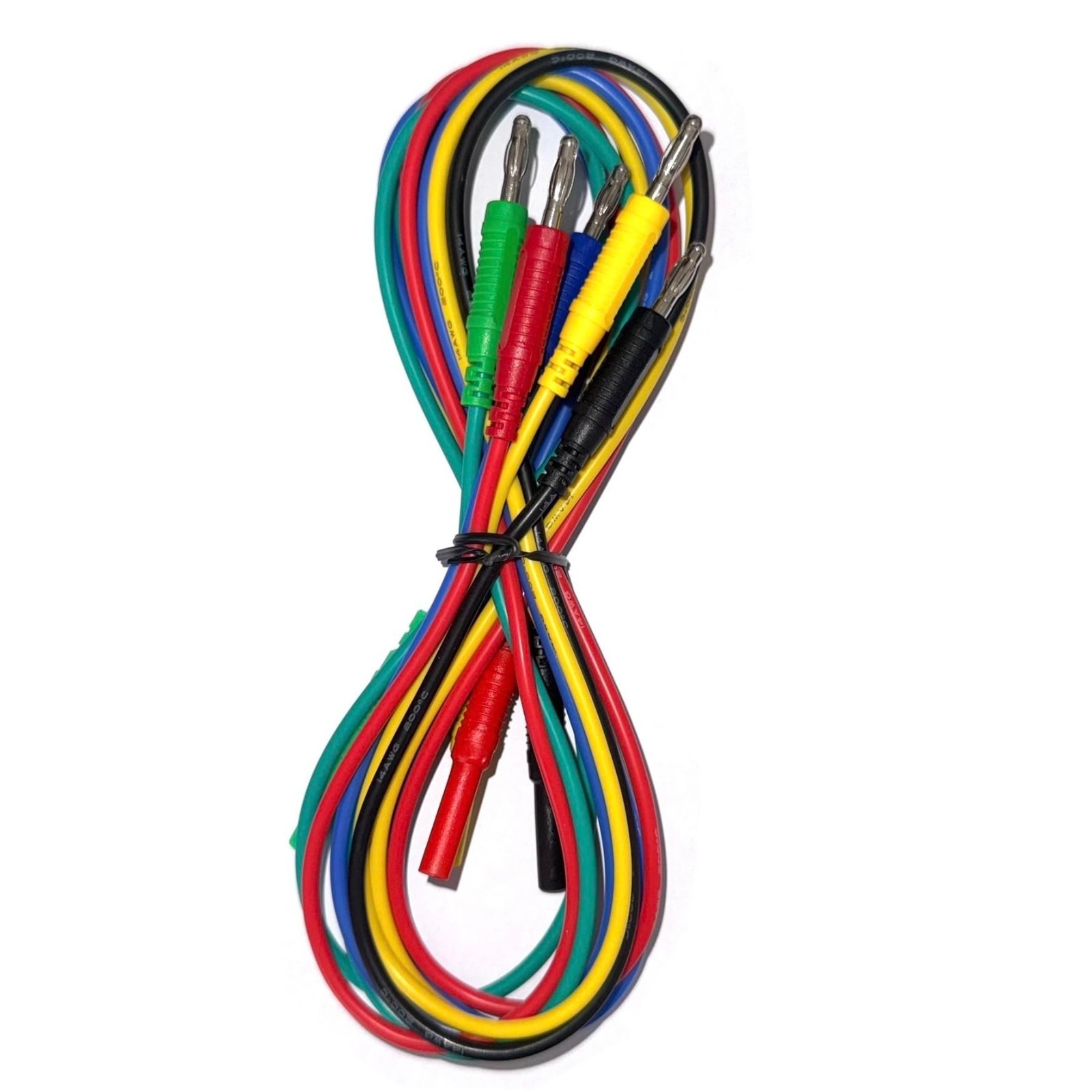 5Pcs Heavy Duty 14AWG Multimeter Test Lead Wires, 4mm Banana Plug to Jack, 3ft