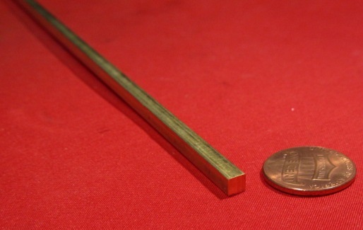 360 Brass Square Bar 5/32″ Thick x 5/32″ Wide x 36.0″ Length