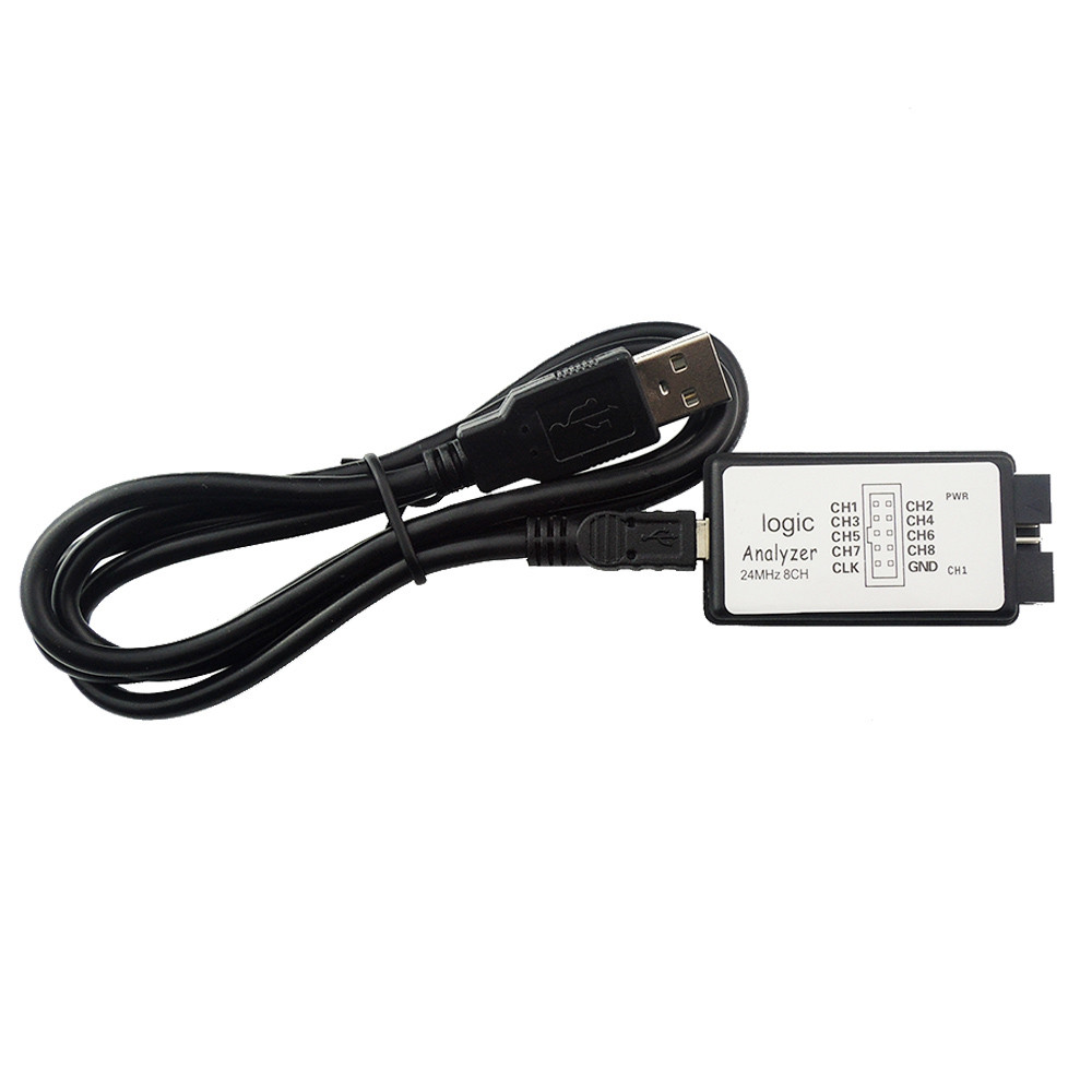 USB Logic Analyzer 24MHZ 8 Channel 12C UART SPI IIC CAN 1Wire Debug For ARM FPGA