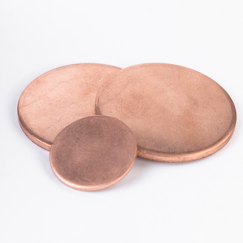 Solid Pure Copper Discs Blanks Round Plate Metal Sheet 10-300mm OD 0.5-5mm Thick