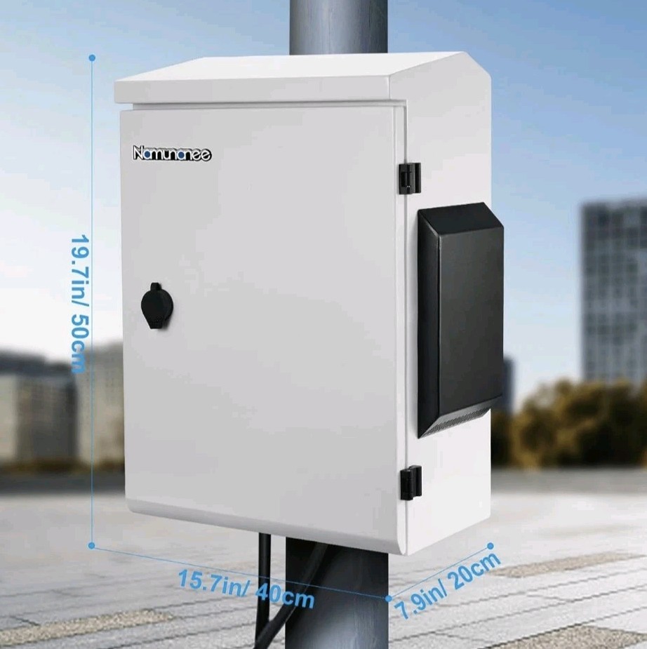 Outdoor Electrical Box, Cold-Rolled Steel Plate, Aluminum Beam, 19.6x 15.7x 7.9