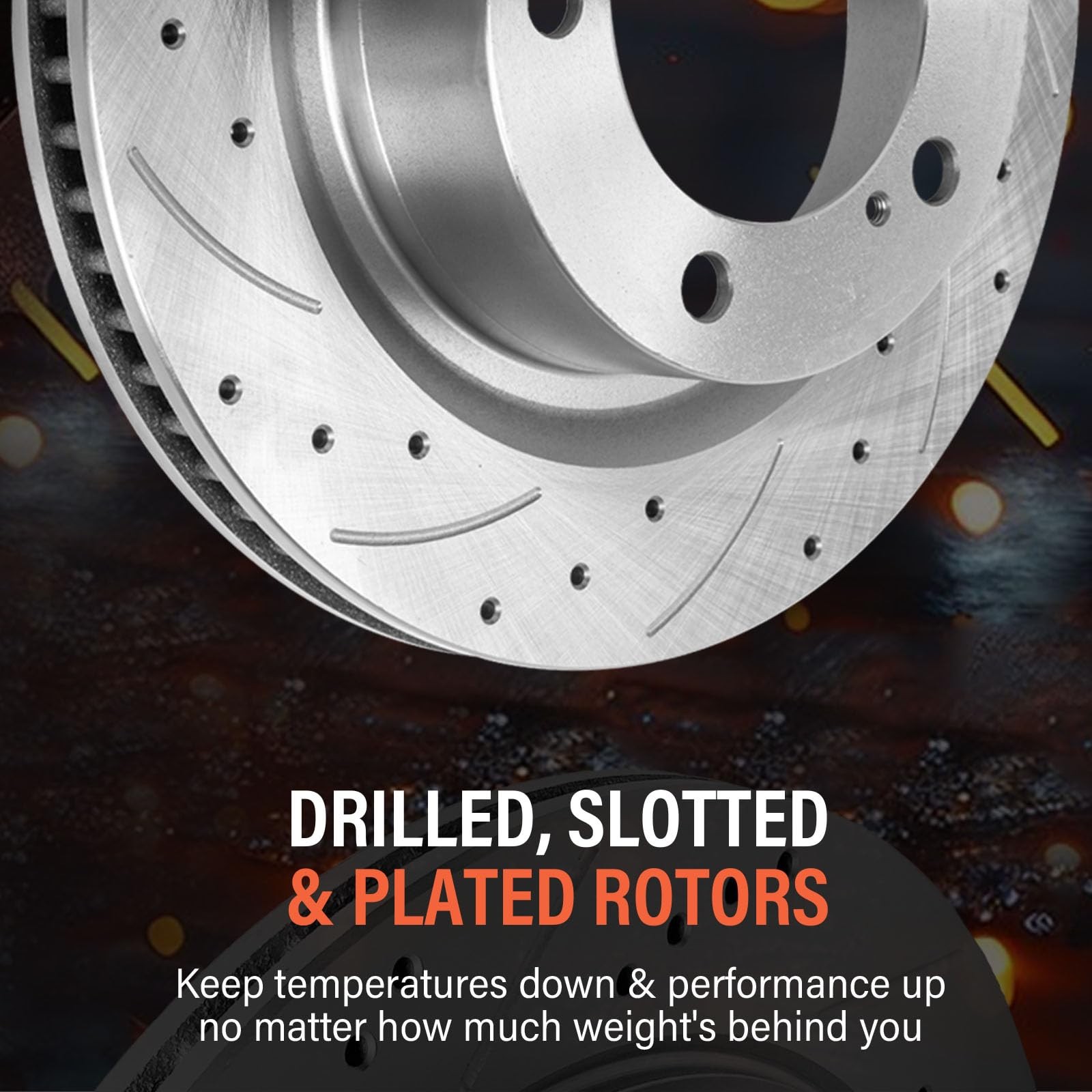 13.89 Front Brake Rotors Ceramic Pads for Tundra Sequoia Land Cruiser LX570